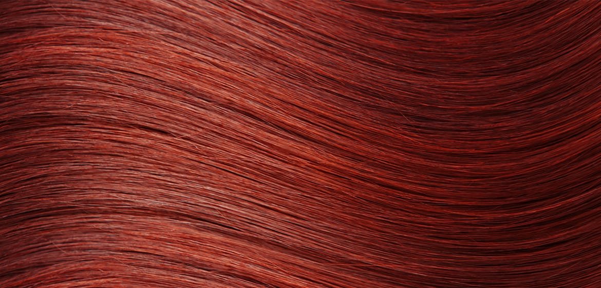 Close Up von roten Haaren